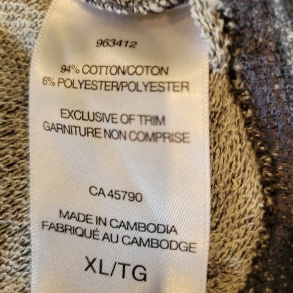 Danskin Extra Large Cotton Knit Scoop Neck LS Sweater Pockets - Picture 6 of 9